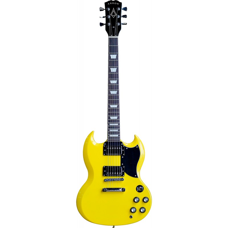 Arrow Twincut SG22 Banana Custard Rosewood/Black - Gitara elektryczna