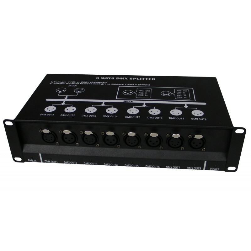 Fractal DMX 8 Box splitter - Rozdzielacz DMX