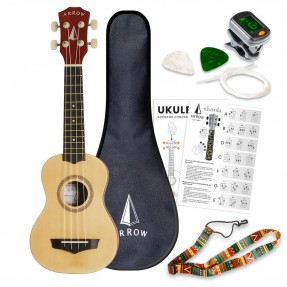 Arrow PB10 NA Set - Ukulele sopranowe z zestawem akcesoriów