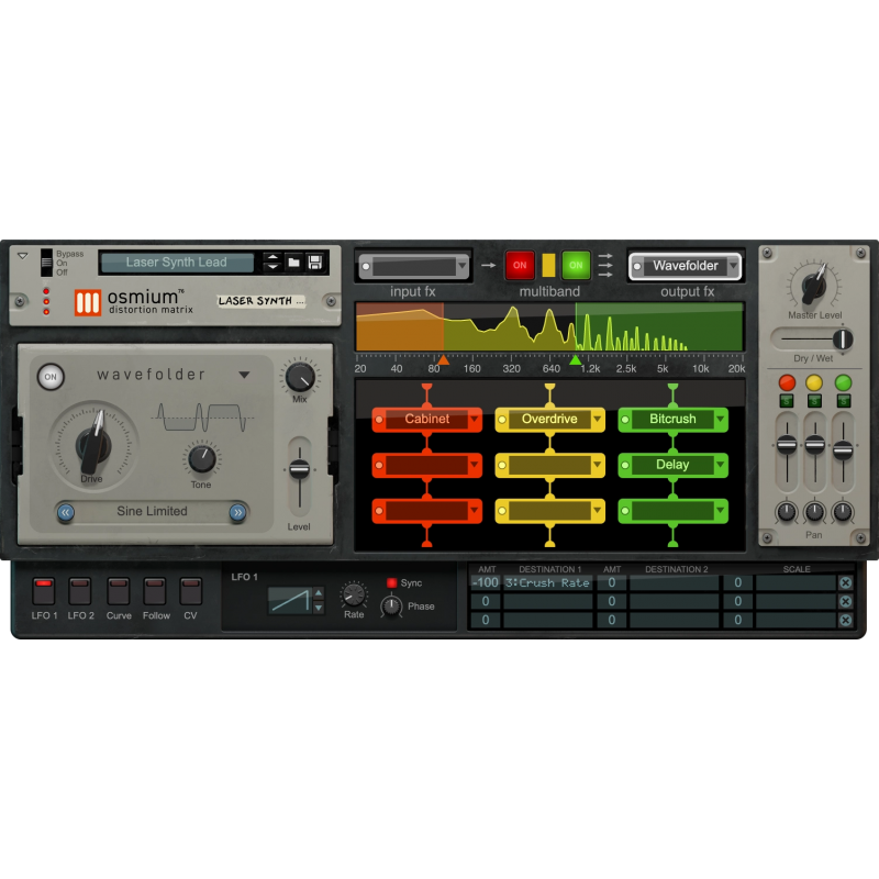 Reason Studios Osmium Distortion Matrix Wtyczka VST - 1 - Efekty (wtyczki VST, VSTi, TDM, RTAS itp.)) - Zakres i kontrola wielop Reason Studios Osmium Distortion Matrix Wtyczka VST - 1 - Efekty (wtyczki VST, VSTi, TDM, RTAS itp.)) - Zakres i kontrola wielop