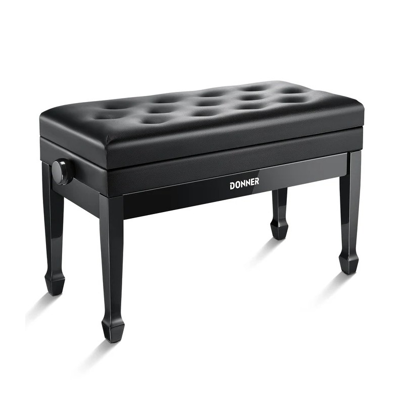 DONNER EC7164 Duet Adjustable Height Two Seater Ława do pianina na dwie osoby - 2 - Siedziska, Ławy - 