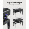 DONNER EC7164 Duet Adjustable Height Two Seater Ława do pianina na dwie osoby - 7 - Siedziska, Ławy - 