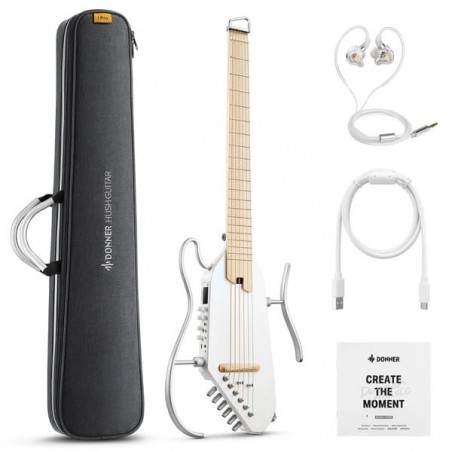 Donner HUSH-I PRO White Gitara elektroakustyczna EC6868 - 1 - Gitary e-akustyczne - 