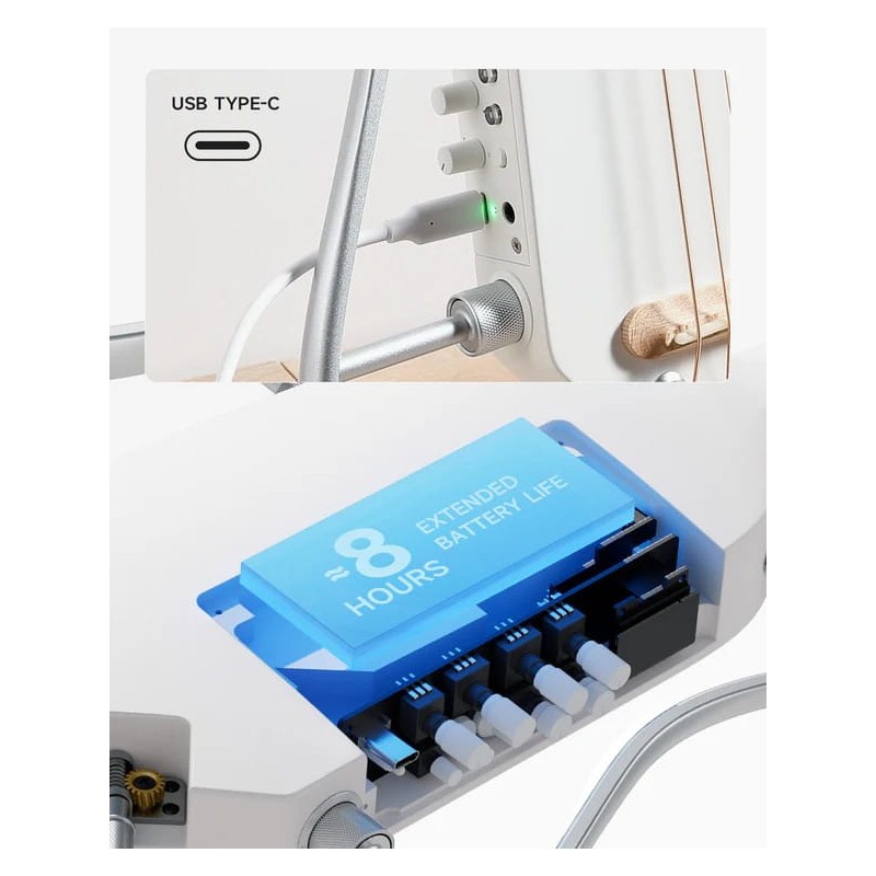 Donner HUSH-I PRO White Gitara elektroakustyczna EC6868 - 5 - Gitary e-akustyczne - 