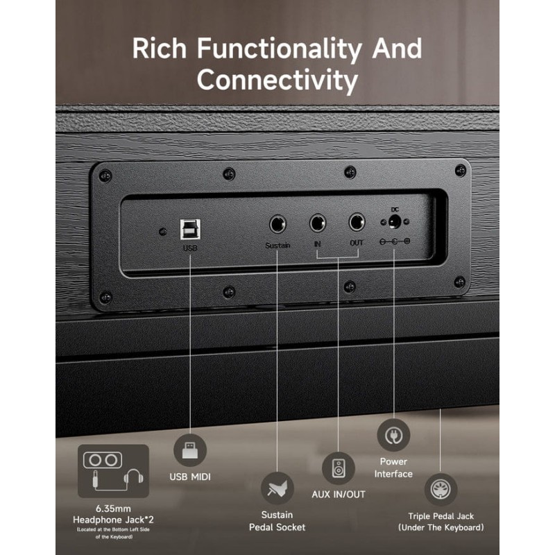 Donner OURA S300 Black Pianino cyfrowe EC7135 - 7 - Pianina cyfrowe - 