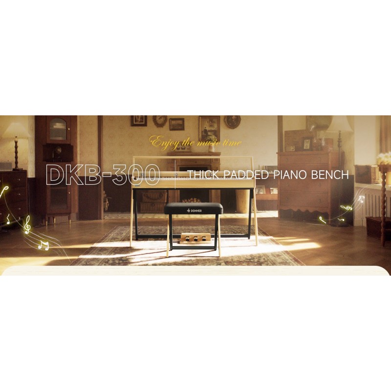 Donner DKB-300 Light Wood EC7087 Stołek do pianina R300 - 7 - Siedziska, Ławy - 
