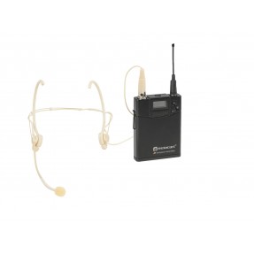Relacart UT-222 - Nadajnik Bodypack 522-554 MHz z mikrofonem nagłownym HM-600S