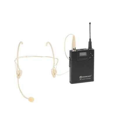 Relacart UT-222 - Nadajnik Bodypack 522-554 MHz z mikrofonem nagłownym HM-600S