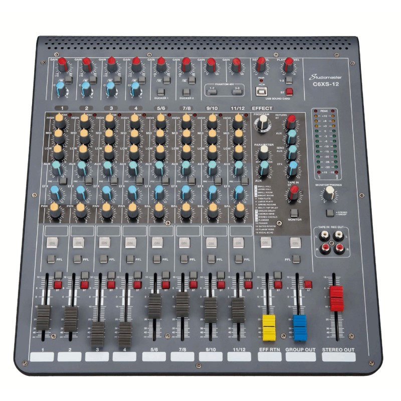 Studiomaster C6XS-12 - Mikser analogowy z DSP/USB