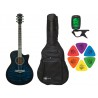 Gitara akustyczna Arrow Dune Blue + pokrowiec + tuner + kostki w zestawie