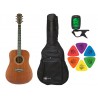 Gitara akustyczna Arrow Raw Mahogany + pokrowiec + tuner  + kostki w zestawie