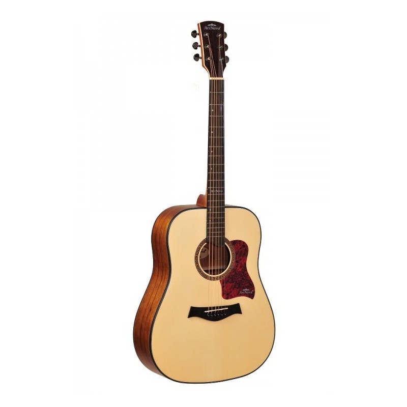 Gitara akustyczna Arsnova AN-700 + pokrowiec + tuner + kostki w zestawie