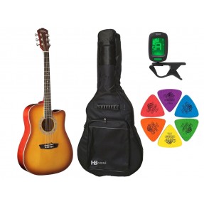 Gitara akustyczna Washburn WA90C TS + pokrowiec + tuner + kostki w zestawie