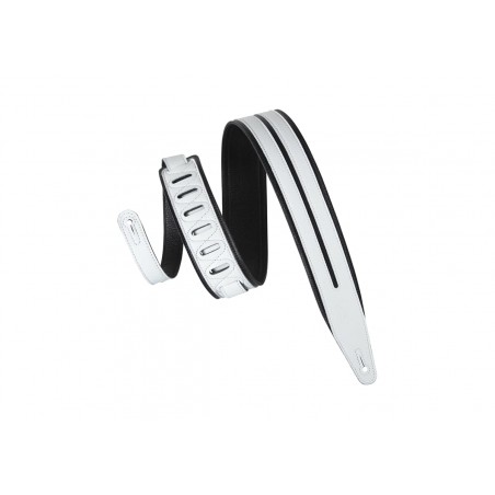 Levy's MG317DRS-BLK/WHT - Skórzany pasek do gitary