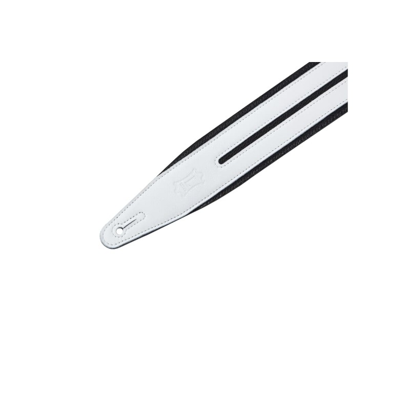 Levy's MG317DRS-BLK/WHT - Skórzany pasek do gitary