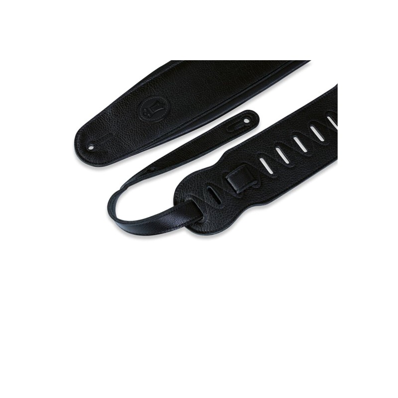 Levy's MSSB2-4-BLK - Skórzany pasek do gitary basowej