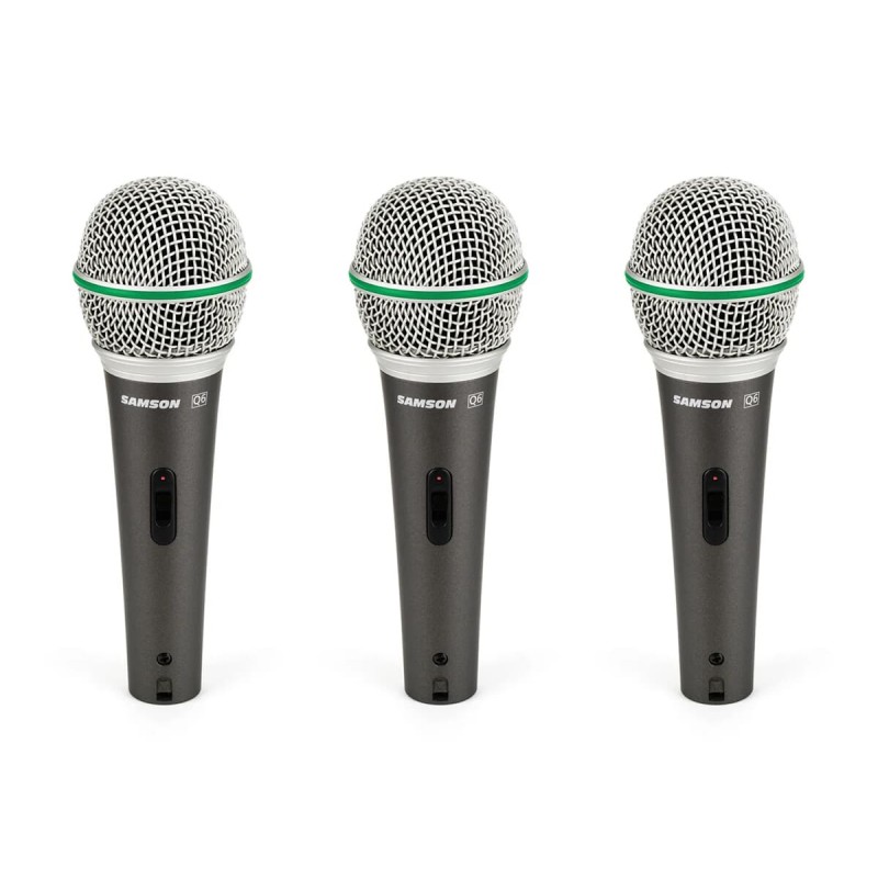 Samson Q6 3 Pack - Zestaw mikrofonów dynamicznych