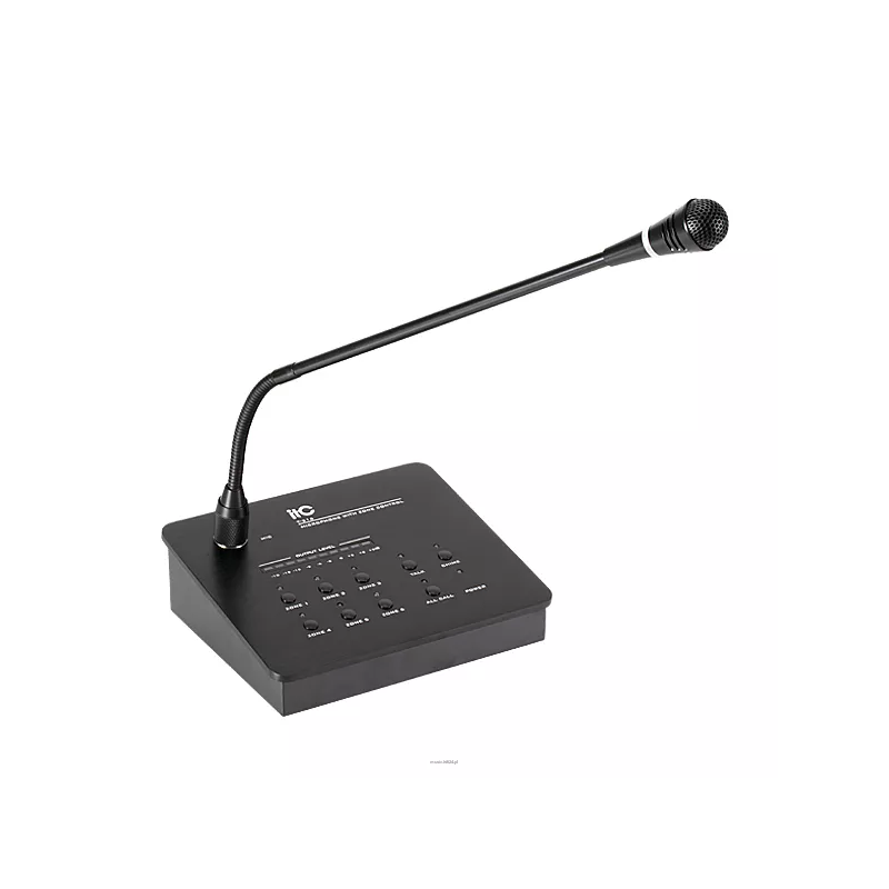 ITC AUDIO T-216 - mikrofon pulpitowy - 1 - Mikrofony pulpitowe - Dedykowany do współpracy ze wzmacniaczami TI-xxx6S ○ Przyciski 