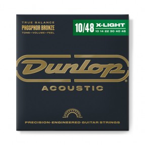 DUNLOP DAP1048 struny do gitary akustycznej - 1 - Struny gitarowe - Rozmiar: 10-48 PHOSPHOR/BRONZE EXTRA LIGHT - struny do gitar