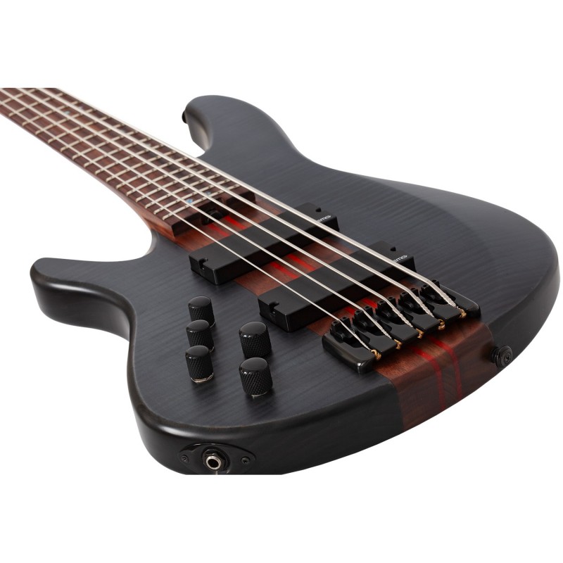 Schecter Charles Berthoud CB-5 LF See Thru Black Satin - Gitara basowa