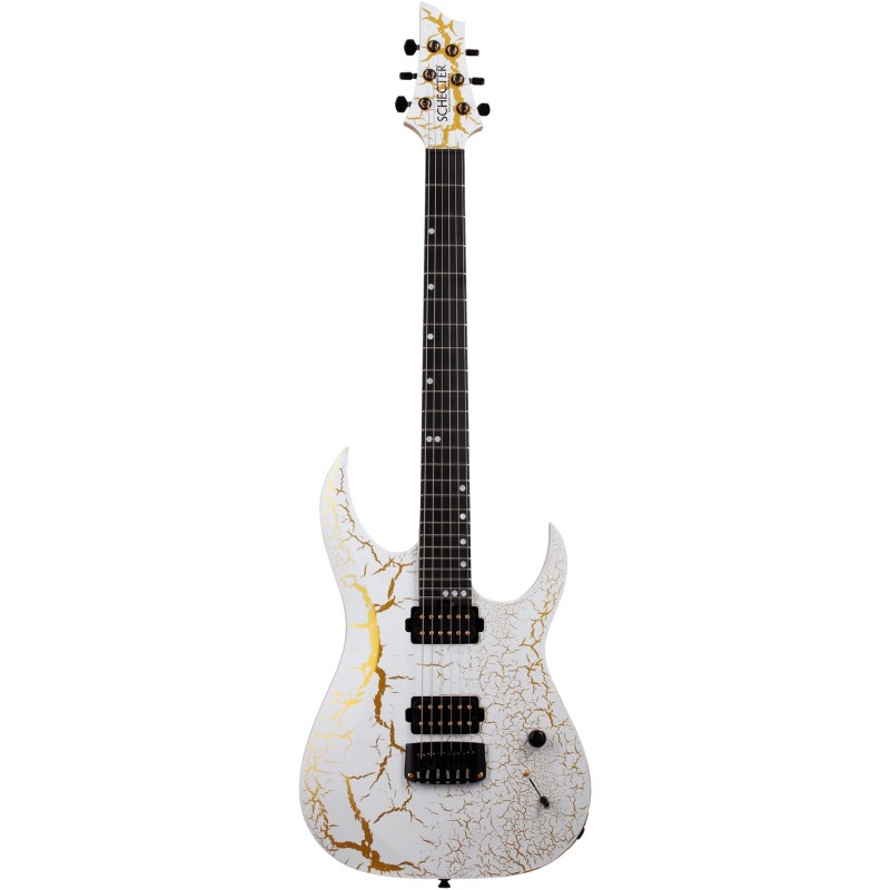 Schecter USA Sunset Extreme White and Gold Satin Crackle - Gitara elektryczna