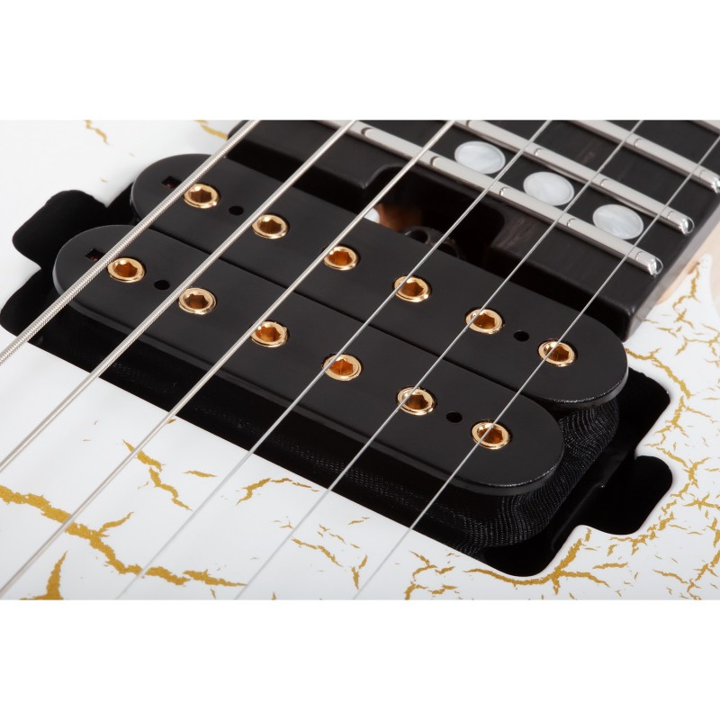 Schecter USA Sunset Extreme White and Gold Satin Crackle - Gitara elektryczna