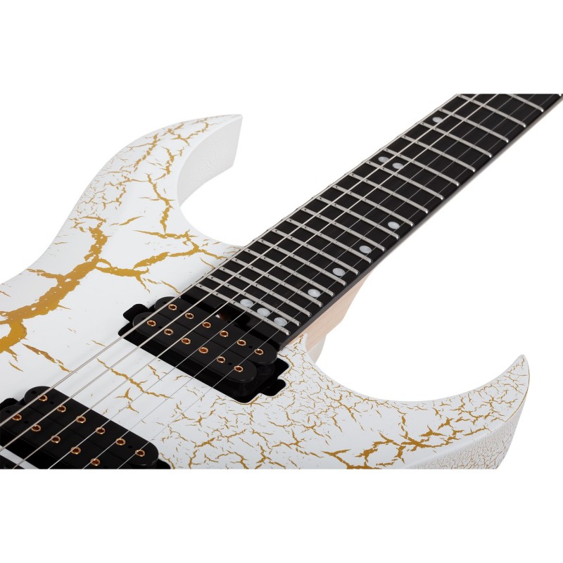 Schecter USA Sunset Extreme White and Gold Satin Crackle - Gitara elektryczna