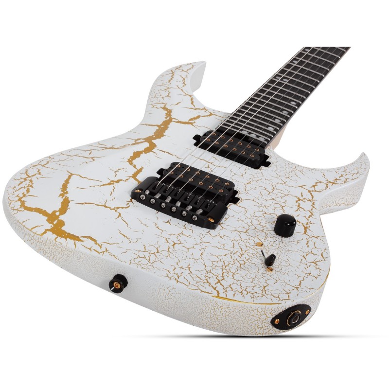 Schecter USA Sunset Extreme White and Gold Satin Crackle - Gitara elektryczna