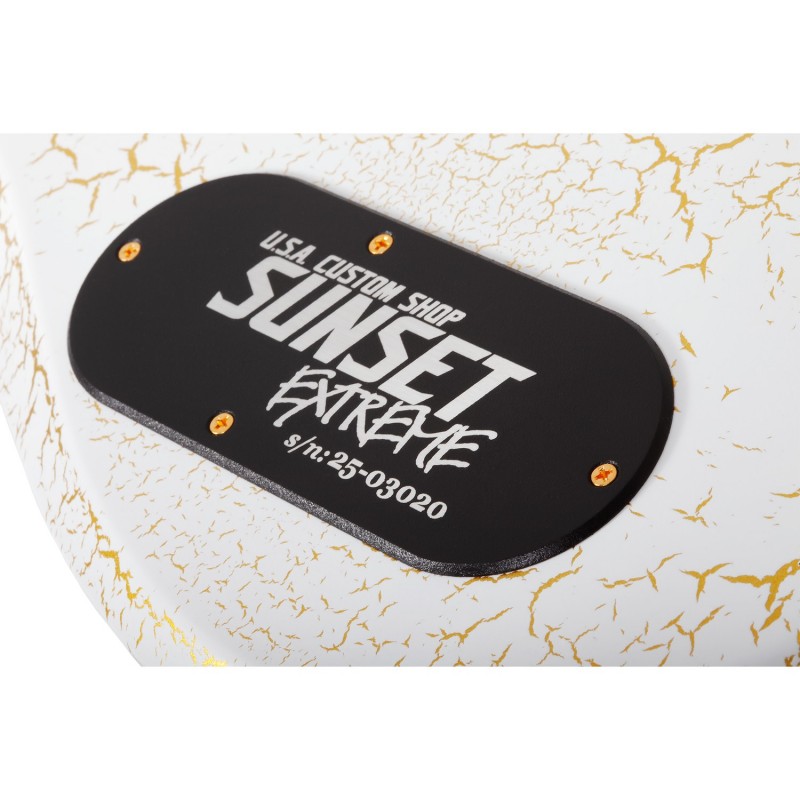 Schecter USA Sunset Extreme White and Gold Satin Crackle - Gitara elektryczna