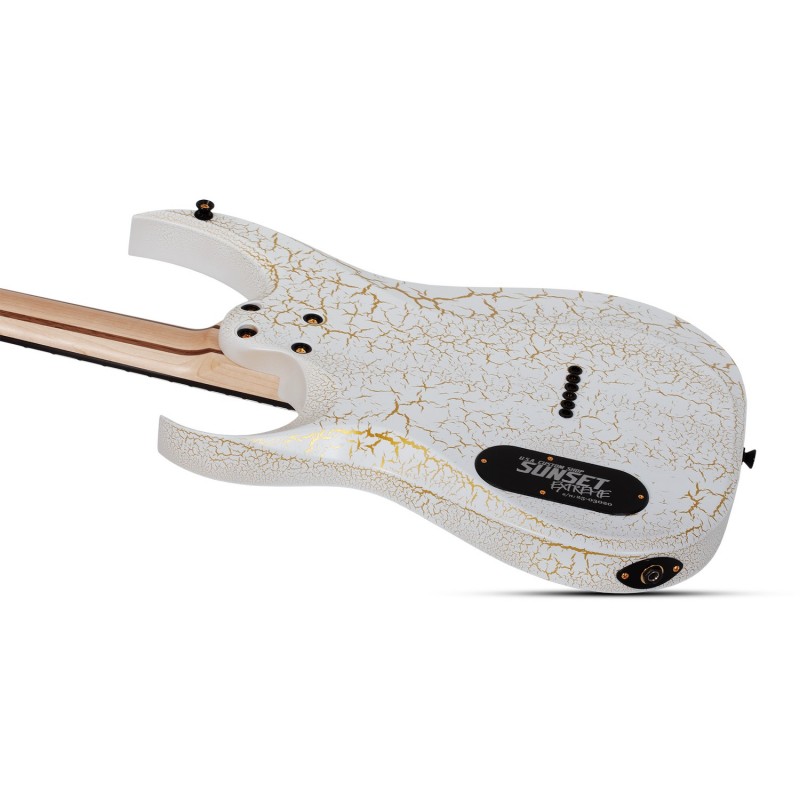 Schecter USA Sunset Extreme White and Gold Satin Crackle - Gitara elektryczna