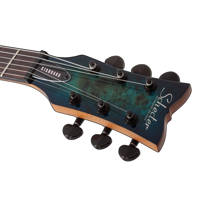 Schecter Solo-II Standard Ocean Blue Burst Burl - Gitara elektryczna