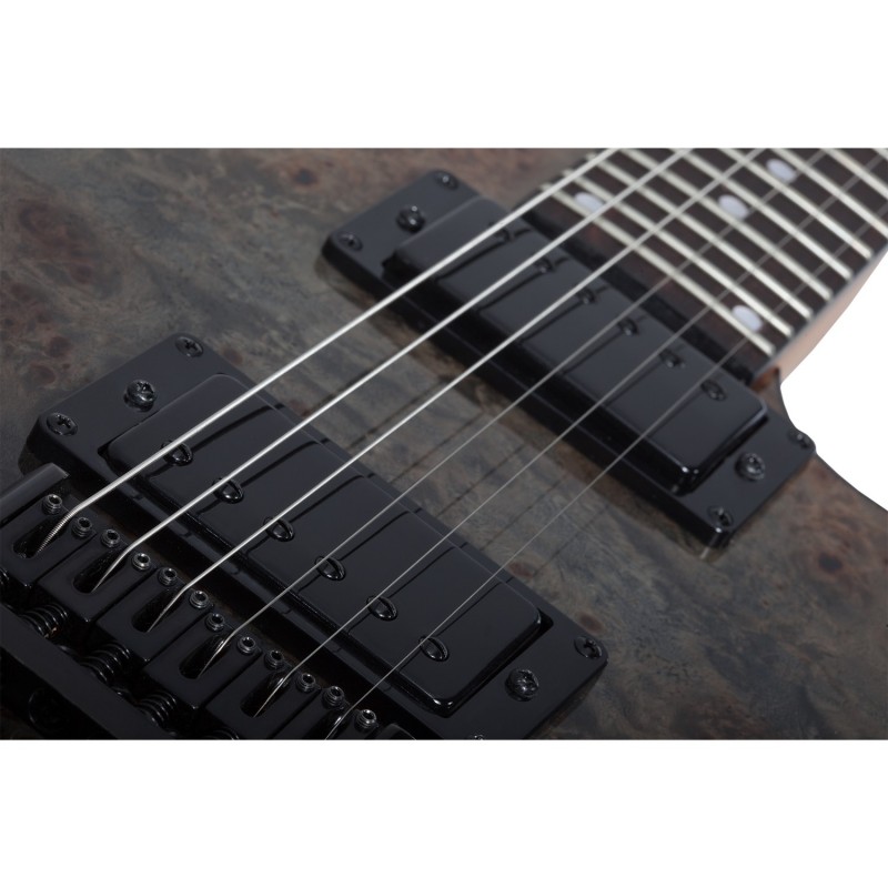 Schecter C-1 Standard Black Fade Burst Burl - Gitara elektryczna