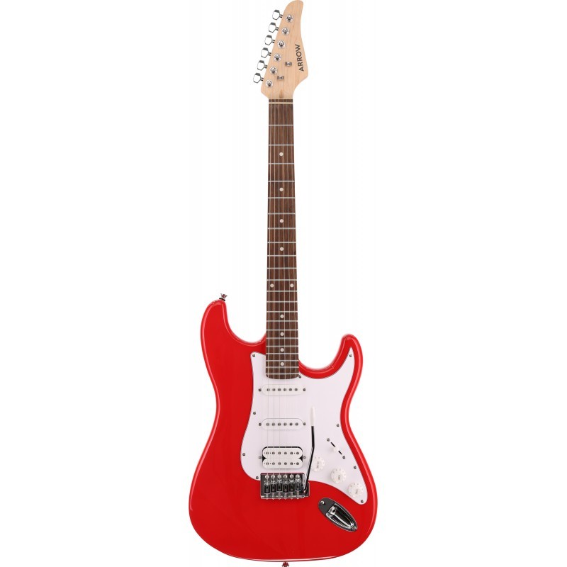 Gitara elektryczna Arrow ST211 Red + wzmacniacz 15W + kabel w zestawie