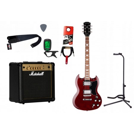 Gitara elektryczna Arrow SG22 CP + wzmacniacz 15W + kabel w zestawie