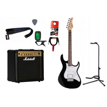 Gitara elektryczna Cort G200 BLK + wzmacniacz 15W + kabel w zestawie