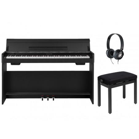 Pianino cyfrowe NUX WK-310 BK + ława + słuchawki w zestawie