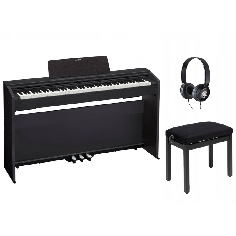 Pianino cyfrowe Casio PX-870 BK + ława + słuchawki w zestawie