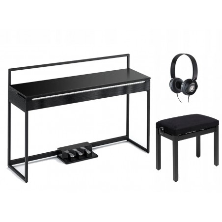 Pianino cyfrowe Donner OURA S300 BK + ława + słuchawki w zestawie