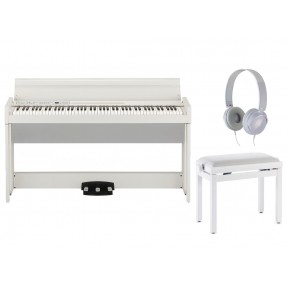 Pianino cyfrowe Korg C1 Air WH + ława + słuchawki w zestawie
