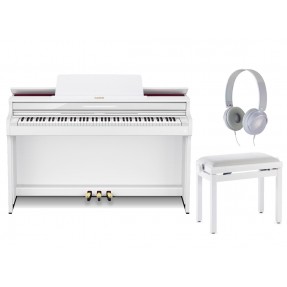 Pianino cyfrowe Casio AP-550WE + ława + słuchawki w zestawie