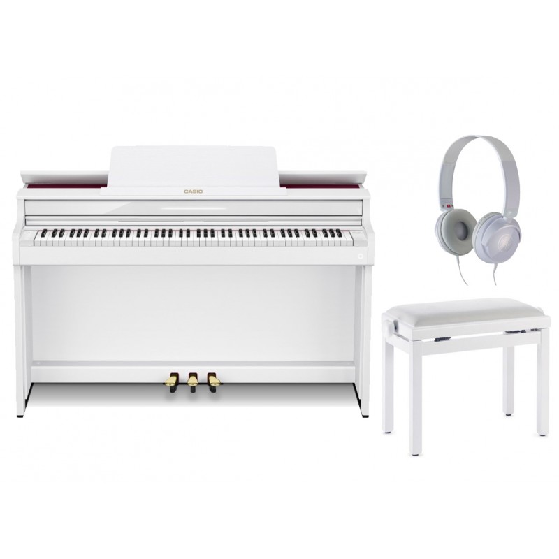 Pianino cyfrowe Casio AP-550WE + ława + słuchawki w zestawie