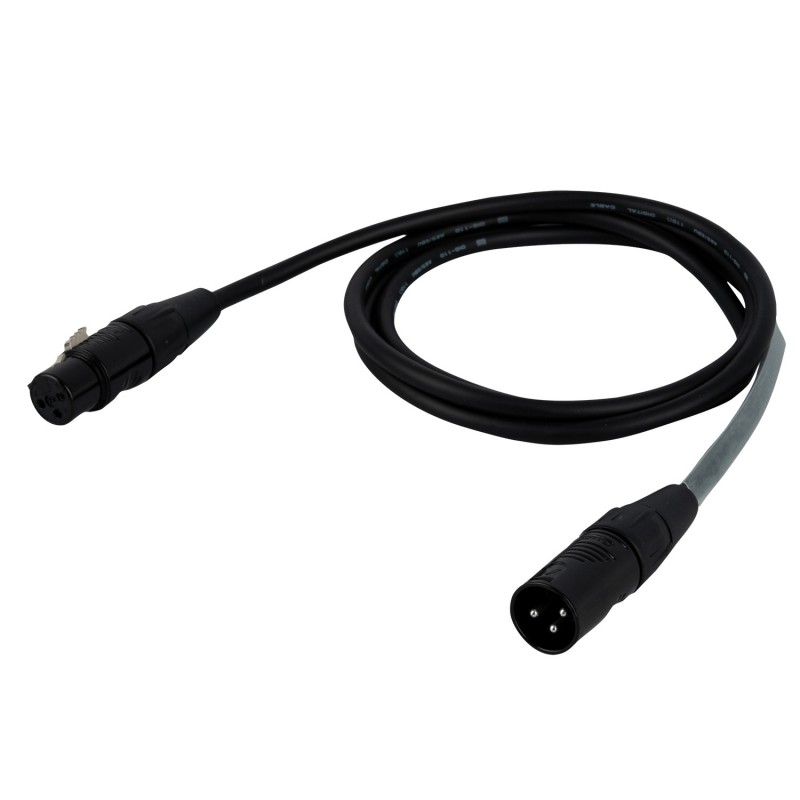 DAP Audio FLR09 - Kabel DMX/AES-EBU 3P REAN XLR/M 3P - XLR/F 3P 1.5m