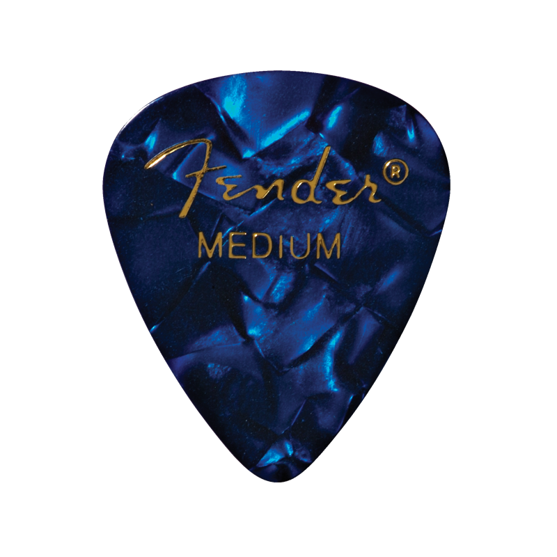 Fender Premium Celluloid 351 Shape Picks, Medium, Blue Moto, 144-Pack - 1