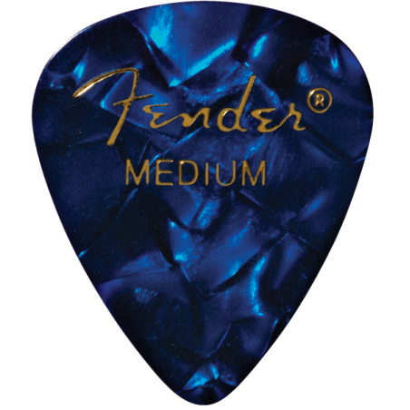 Fender Premium Celluloid 351 Shape Picks, Medium, Blue Moto, 144-Pack - 1
