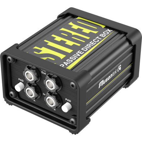 Musontek PD2L Dwukanałowy pasywny DI-box - 2 - Diboxy - Dwukanałowy pasywny DI-box Musontek PD2L. Zaprojektowany z myślą o bezbł