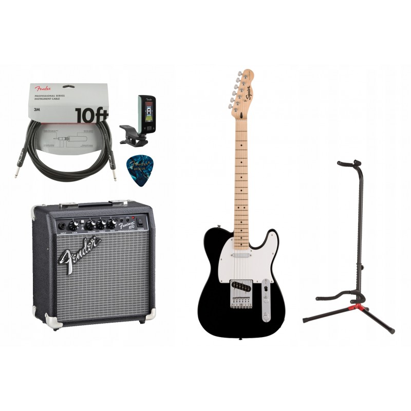 Gitara elektryczna Squier Sonic Tele BK + wzmacniacz 10W + kabel w zestawie