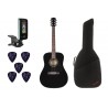 Gitara akustyczna Fender CD-60 Dread BK + pokrowiec + tuner + kostki w zestawie