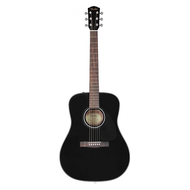 Gitara akustyczna Fender CD-60 Dread BK + pokrowiec + tuner + kostki w zestawie