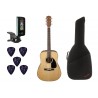 Gitara akustyczna Fender CD-60 Dread NT + pokrowiec + tuner + kostki w zestawie