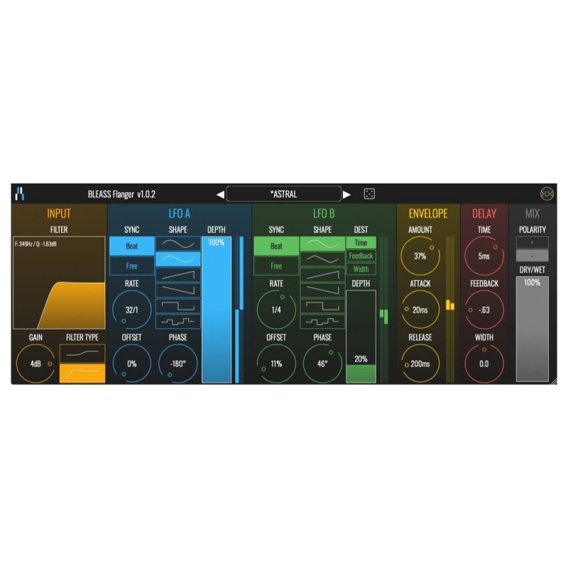 BLEASS Flanger - Wtyczka modulacyjna VST (do pobrania)